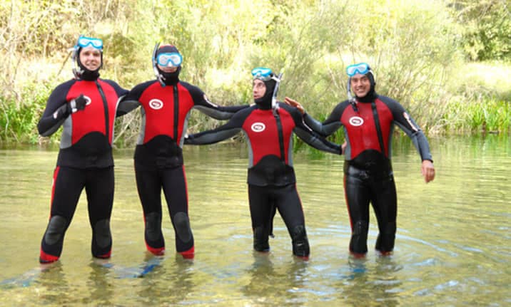 Actividad para amigos, snorkel en el Alto Tajo
